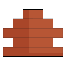 Bricks Wall Pile Icon Vector