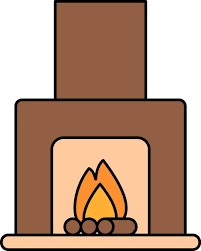 Flat Style Chimney Or Fireplace Icon In
