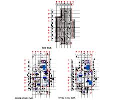 3 Bedroom Duplex House Dwg File Cadbull
