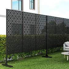 Black Outdoor Decorative Privacy Screen