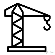Construction Crane Icon Outline