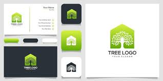 Tree House Icon Elements Green Garden