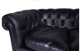 Chesterfield Style Sofa In Black