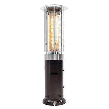 Hotshot 46 000 Btu Bronze Rapid Induction Patio Heater With Large Flame Glass Tube 52354