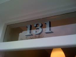 Etched Glass Door House Numbers Glass