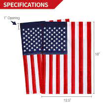 Anley American Us Garden Flag Usa Patriotic Yard Flags Embroidered 18x12 5 In