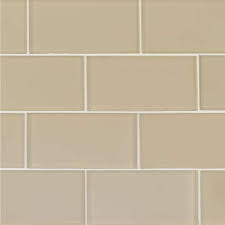 Jeffrey Court Morning Hype Beige 3 In X 6 In Subway Gloss Glass Wall Tile 4 Sq Ft Case