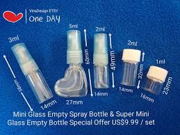 5ml Assorted Empty Glass Spray Bottle