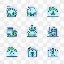Green House Icon Colorful Concept