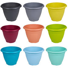 Round Plastic Flower Pot Garden Pots