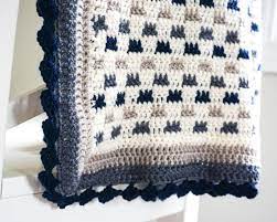 Modern Crochet Baby Blanket Afghan