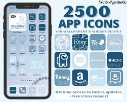 Ios14 App Icons Baby Blue Aesthetic