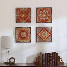 Madison Park Moroccan Tile 4 Piece Red