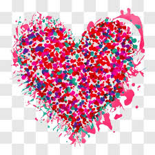 Colorful Paint Splatter Heart
