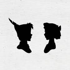 Peter Pan And Wendy Silhouette Svg Eps