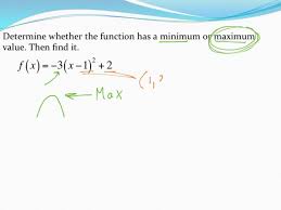 Quadratic Function In Vertex Form