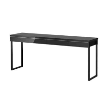 Ikea Besta Burs Desk High Gloss Black