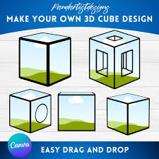 3d Cube Shape Design On Canva