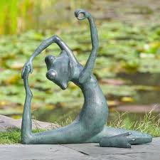 Outdoor Zen Meditating Yoga Frog Garden