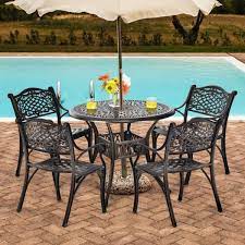 Metal Patio Round Dining Bistro Table