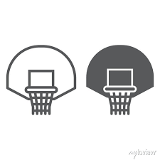 Basketball Hoop Line And Glyph Icon
