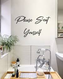 Seat Yourself Modern Bathroom Wall Art