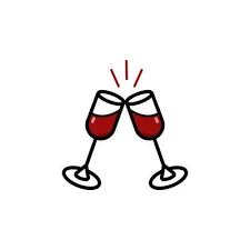 Two Glasses Of Red Wine Simple Icon In