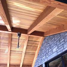 cedar glulam beam and ceiling panel