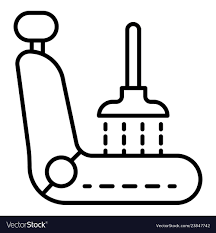 Car Seat Cleaning Icon Outline Style