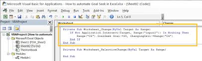 How To Automate Goal Seek In Excel