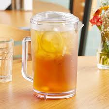 Clear Textured Pitcher With Lid