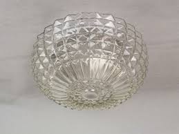 Clear Glass Ceiling Or Wall Lamp 1990s