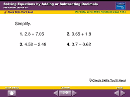 Ppt Solving Equations By Adding Or