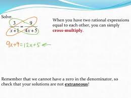 Solving Rational Equations By Cross