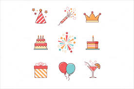 622 Birthday Icons Free Ai Vector