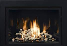 Modern Vented Fireplace Driftwood