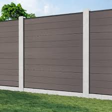 Grey Fence Panel For Concrete Post