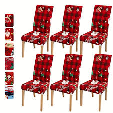 Santa Claus Elk Dining Chair Slipcovers