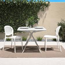 Cosco Outdoor Indoor Stacking Resin Chair With S Back 2 Pack White