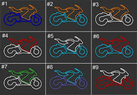 Sportbike Neon Sport Bike Wall Art Bike