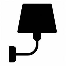 Lamp Light Wall Icon On