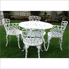 Cast Iron Outdoor 4 Chair Table Set At