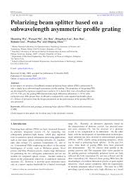 pdf polarizing beam splitter based on