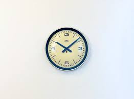 Blue Bakelite Mechanical Wall Clock