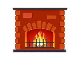 Brick Fireplace Vector Art Icons And