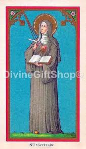 St Gertrude The Great Icon Print