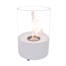 Bioethanol Table Fireplace White
