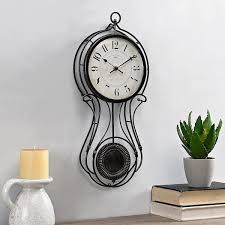 Black Pendulum Wall Clock
