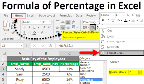 Formula Of Percentage In Excel