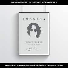 John Lennon Imagine Icon Wall Print